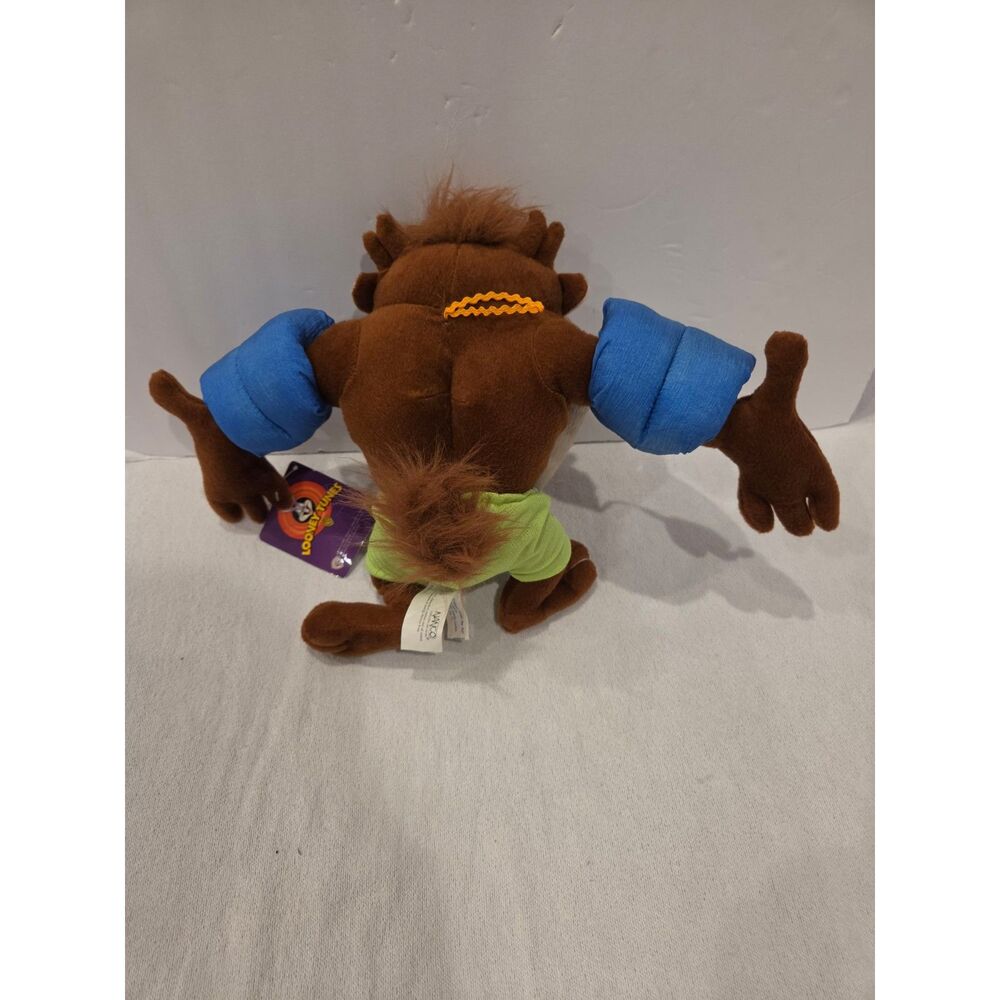 Vintage 2003 Nanco Looney Tunes Taz Plush 12" Swimsuit Water Wings NWT Stuffed - Picture 2 of 6